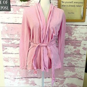 J. MCLAUGHLIN Women’s Pink Tie Front Cardigan Sweater size Medium